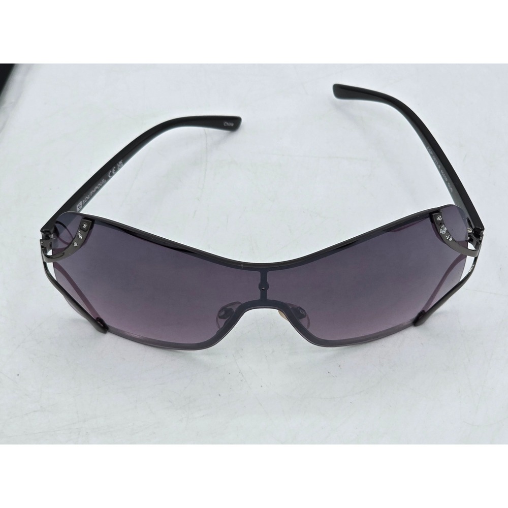 Southpole Shield Sunglasses Womens OS Gunmetal Purple Gradient Y2K - Excellent